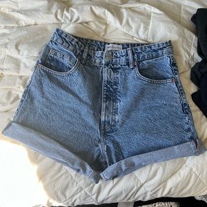 Zara mom fit jean shorts